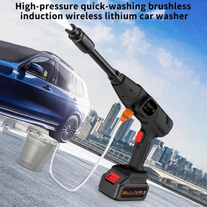 Car Tools | Copper Brushless Motor Wireless 5 in 1 High Pressure Cordless Pressure Washer eu Car Repair & Maintenance Car Tools