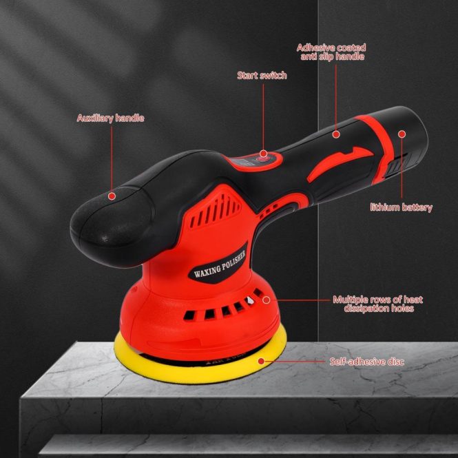 Car Tools | Cordless Car Buffer Polisher with Variable Speed 8 Variable Speed 5500RPM for Buffer/Polisher/Sander eu Car Repair & Maintenance Car Tools