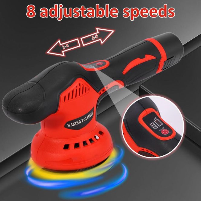 Car Tools | Cordless Car Buffer Polisher with Variable Speed 8 Variable Speed 5500RPM for Buffer/Polisher/Sander eu Car Repair & Maintenance Car Tools