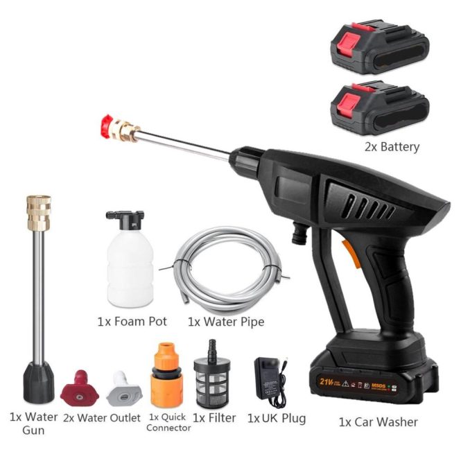 Car Tools | Cordless Pressure Washer 120PSI Portable Pressure Cleaner Handheld with Battery and Charger us Car Repair & Maintenance Car Tools