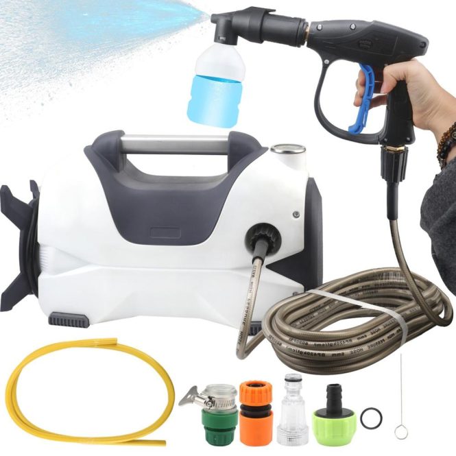 Car Tools | Electric Pressure Washer 1523PSI 2GPM High Pressure Power Washer eu Black And White Car Repair & Maintenance Black And White