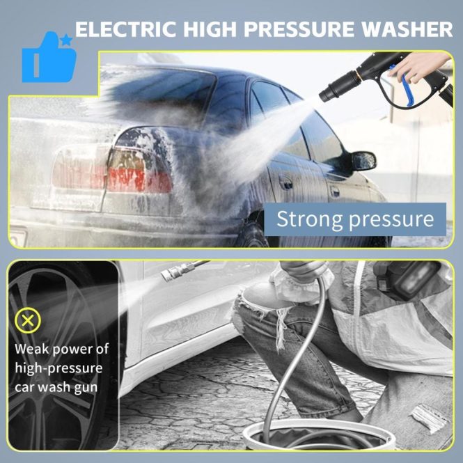 Car Tools | Electric Pressure Washer 1523PSI 2GPM High Pressure Power Washer eu Black And White Car Repair & Maintenance Black And White