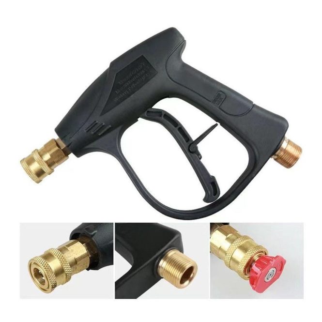 Car Tools | High Pressure Washer Gun with Foam Bottle 1/4inch Quick Connector, 0-60° 5pcs Pressure Washer Nozzle Tip 1L Foam Bottle Outer Thread 22mm Inner 14mm Multicolor Car Repair & Maintenance Car Tools