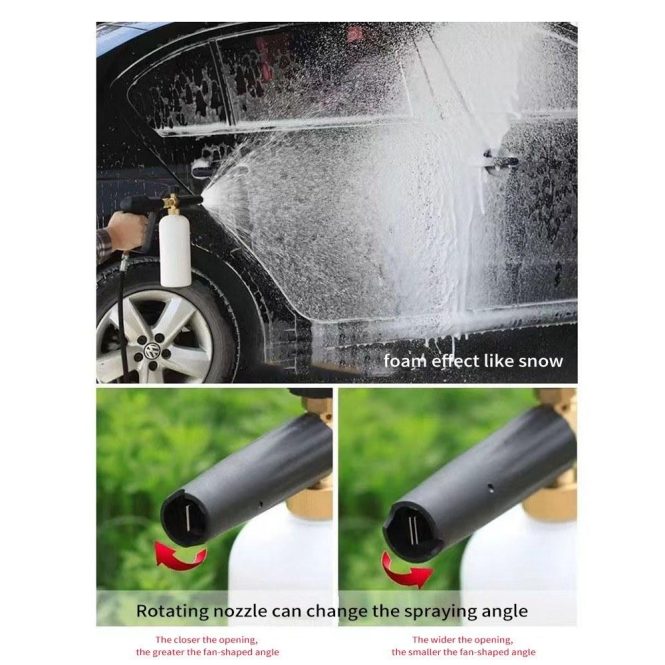 Car Tools | High Pressure Washer Gun with Foam Bottle 1/4inch Quick Connector, 0-60° 5pcs Pressure Washer Nozzle Tip 1L Foam Bottle Outer Thread 22mm Inner 14mm Multicolor Car Repair & Maintenance Car Tools