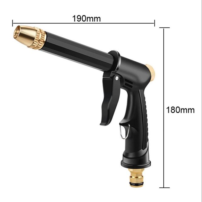 Car Tools | High-Pressure Watering Machine Car Wash Machine Copper Plated Nozzle Garden Watering Sprinkler Car Cleaning Machine Black Car Repair & Maintenance Black