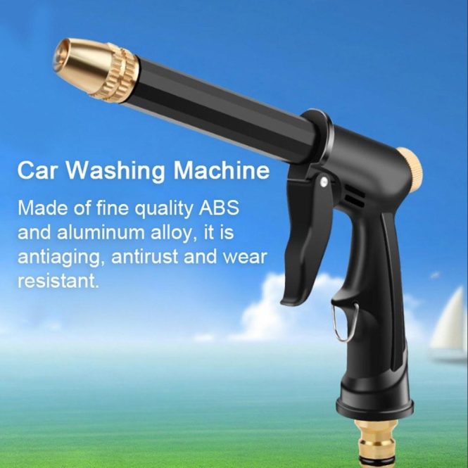 Car Tools | High-Pressure Watering Machine Car Wash Machine Copper Plated Nozzle Garden Watering Sprinkler Car Cleaning Machine Black Car Repair & Maintenance Black