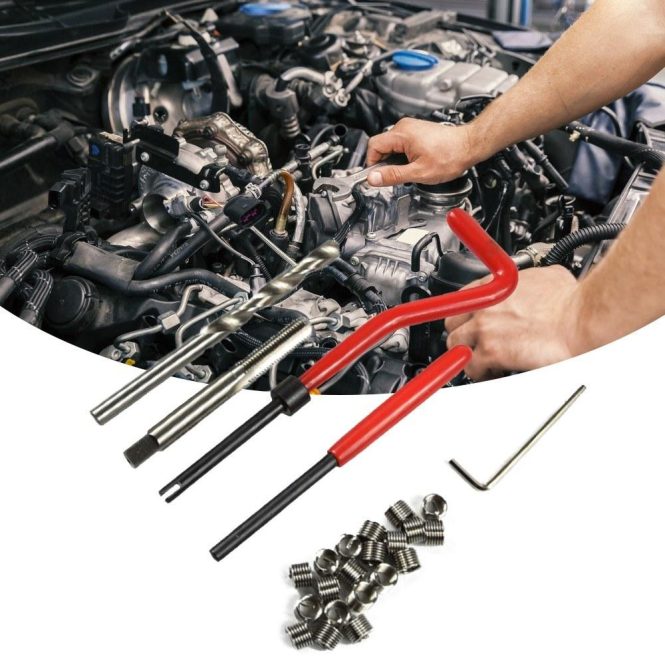 Car Tools | M5 X 1.0 Thread Repair Kit Helicoil Compatible 5mm Damaged Threads 10 Car Repair & Maintenance Car Tools