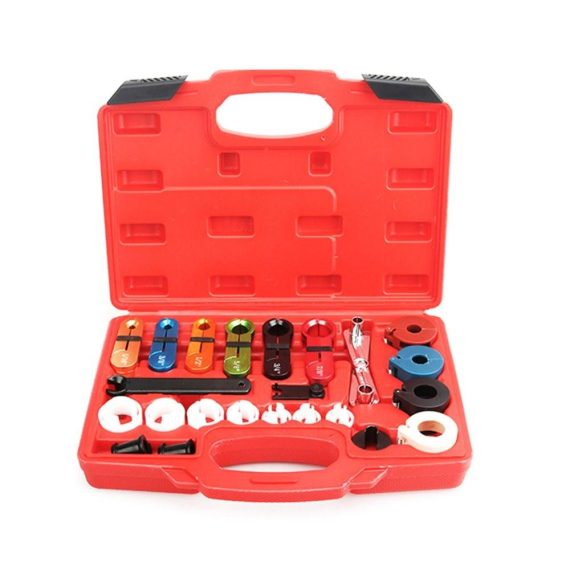 Car Tools | Master Quick Disconnect Tool Set 22pc Line Disconnect Tool Kit for A/C Fuel and Transmission Systems Red Car Repair & Maintenance Car Tools