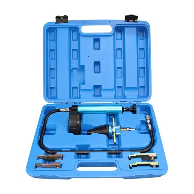 Car Tools | Radiator Pressure Test Kit with Hand Pump and Universal Adapter Universal Cooling System Pressure Tester Tool Kit Blue Car Repair & Maintenance Blue