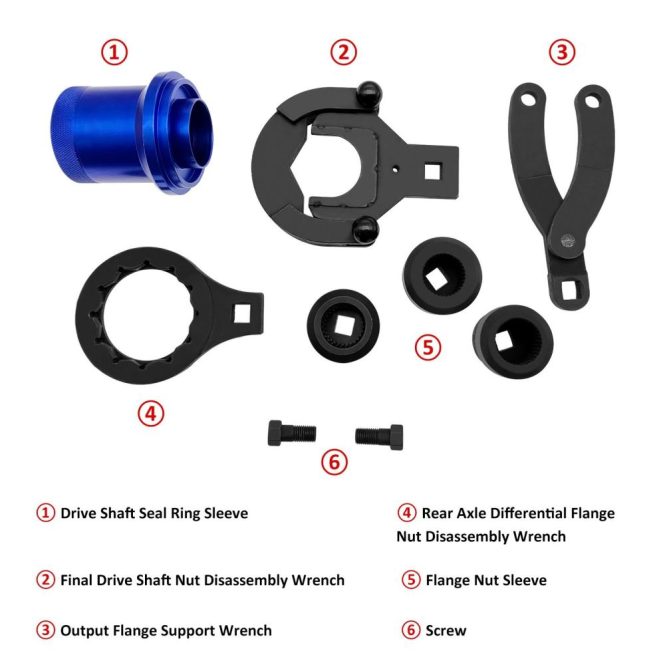 Car Tools | Rear Drive Axle Differential Installer Remover Tool Kit Rear Axle Differential Removal and Installer Tools Replacement for BMW Black And Blue Car Repair & Maintenance Black And Blue