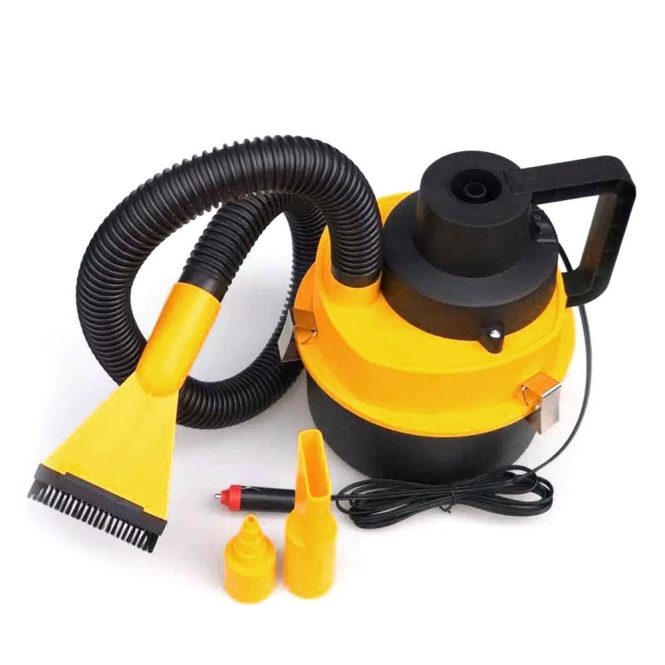 Car Vacuum Cleaner | 12V Portable Handheld Vacuum Cleaner 2300PA Suction Car Detailing Vacuum with Multi-nozzles and Hose Yellow Car Repair & Maintenance Car Vacuum Cleaner