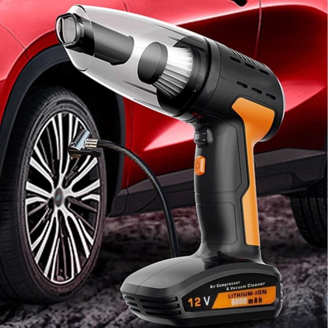 Car Vacuum Cleaner | Multi-function High Power Car Vacuum Cleaner Yellow Car Repair & Maintenance Car Vacuum Cleaner