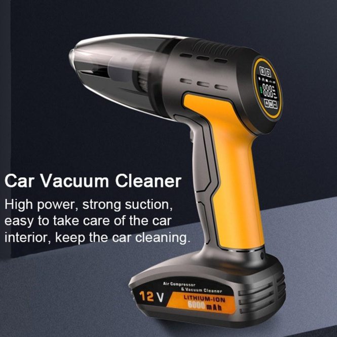 Car Vacuum Cleaner | Multi-function High Power Car Vacuum Cleaner Yellow Car Repair & Maintenance Car Vacuum Cleaner