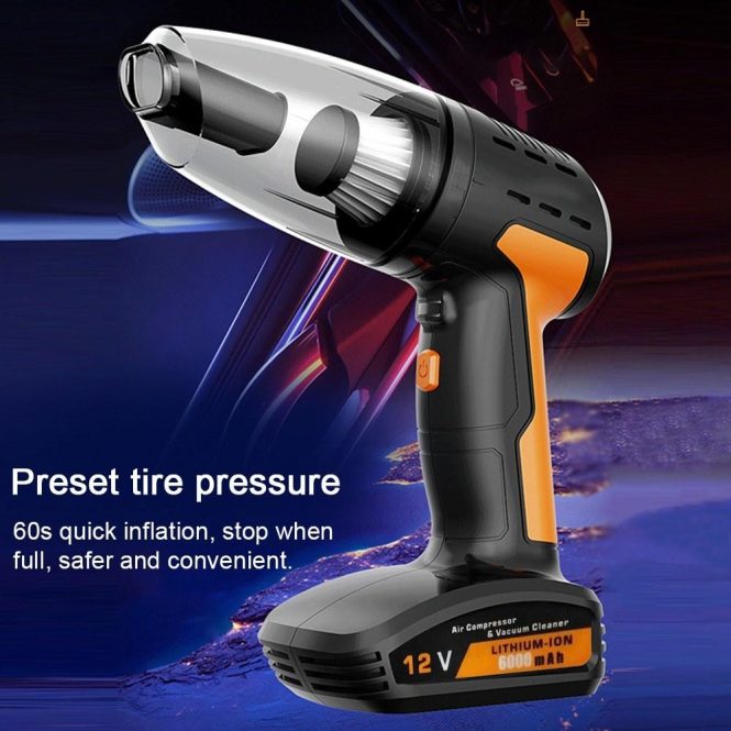 Car Vacuum Cleaner | Multi-function High Power Car Vacuum Cleaner Yellow Car Repair & Maintenance Car Vacuum Cleaner