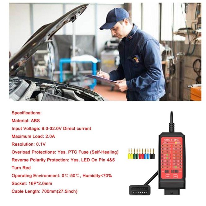 Diagnostic Scan Tool | 12V 24V Portable CAN Tester Multicolor Car Alarms & Security Diagnostic Scan Tool