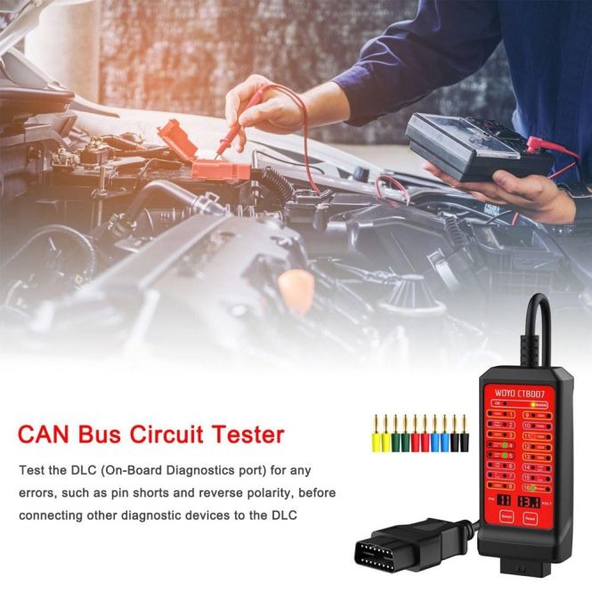 Diagnostic Scan Tool | 12V 24V Portable CAN Tester Multicolor Car Alarms & Security Diagnostic Scan Tool