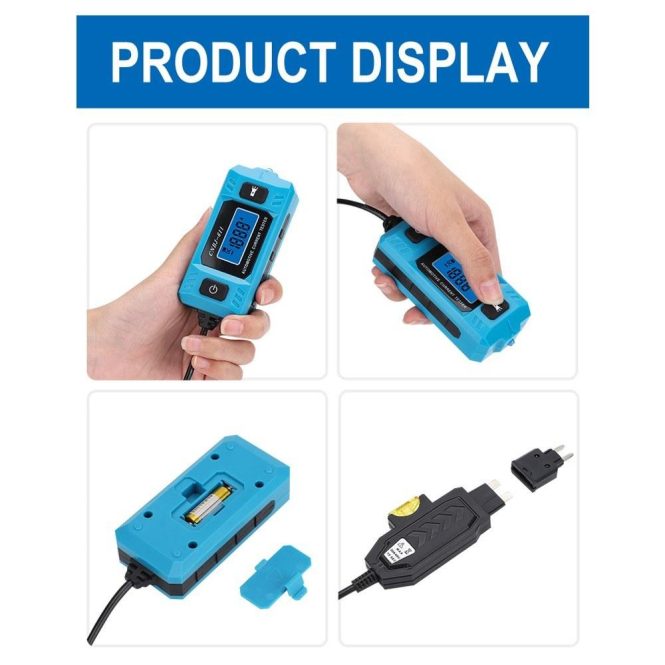 Diagnostic Scan Tool | Automobile Current Tester with Backlight LCD Display LED Light Car Gauge for Current Detection Royal Blue Car Alarms & Security Diagnostic Scan Tool