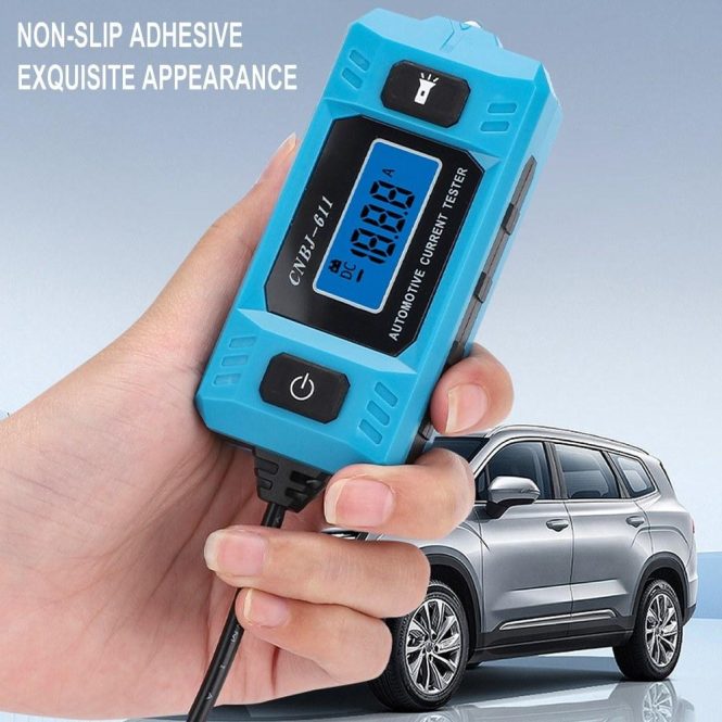 Diagnostic Scan Tool | Automobile Current Tester with Backlight LCD Display LED Light Car Gauge for Current Detection Royal Blue Car Alarms & Security Diagnostic Scan Tool