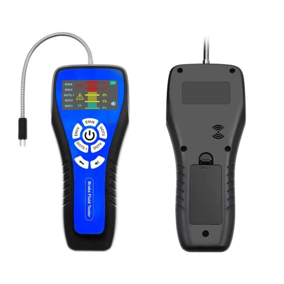 Diagnostic Scan Tool | Car Brake Fluid Detector with Color LCD Screen Audible Alarm DOT3 DOT4 DOT5.1 ENV4 ENV6 Tester Blue Car Alarms & Security Blue