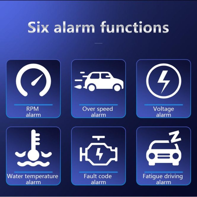 Diagnostic Scan Tool | Car OBD Speedometer Head-up Display B2 Multi-Functions Car Diagnostic Detector Speedometer Safe Driving Black Car Alarms & Security Black