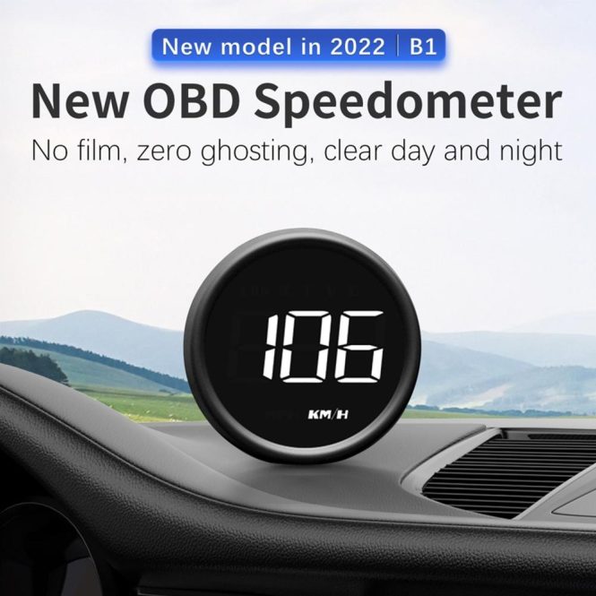 Diagnostic Scan Tool | Car OBDII Speedometer Head-up Display B1 Multi-Functions Car Diagnostic Detector Speedometer Safe Driving Black Car Alarms & Security Black