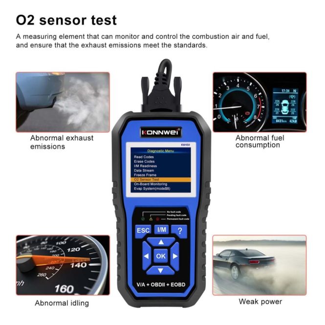 Diagnostic Scan Tool | KW450 All System OBDⅡ Scanner Diagnostic Tool Black Car Alarms & Security Black