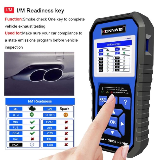 Diagnostic Scan Tool | KW450 All System OBDⅡ Scanner Diagnostic Tool Black Car Alarms & Security Black