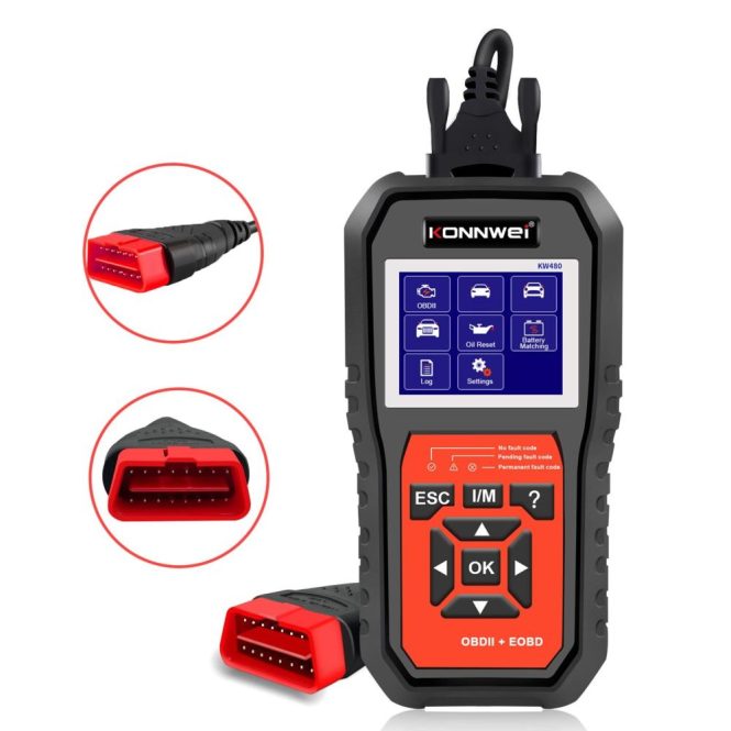 Diagnostic Scan Tool | KW480 All System OBDⅡ Scanner Diagnostic Tool(Only Supports German) Black Car Alarms & Security Black