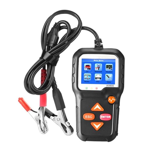 Diagnostic Scan Tool | KW650 Car Battery Tester 12V Car Auto Battery Load Tester on Cranking System and Charging System Black Car Alarms & Security Black