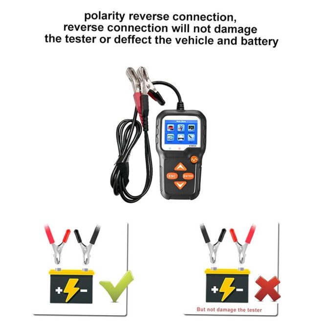 Diagnostic Scan Tool | KW650 Car Battery Tester 12V Car Auto Battery Load Tester on Cranking System and Charging System Black Car Alarms & Security Black