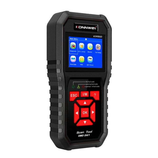 Diagnostic Scan Tool | KW850 OBDII Scanner Auto Code Reader Diagnostic Check Engine Light Scan Tool for OBDII Cars After 1996 Black Car Alarms & Security Black