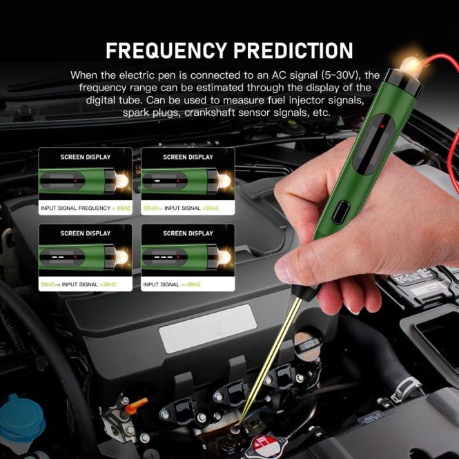 Diagnostic Scan Tool | P50 Automotive Circuit Tester LCD Display Voltage Measurement Dark Green Car Alarms & Security Dark Green