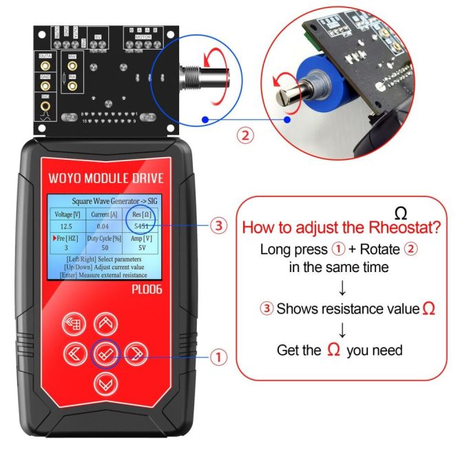 Diagnostic Scan Tool | PL006 Module Drive Car Fault Detect Drive Simulator Solenoid Valves Stepper Motor Auto Signal Simulator Ignition Coil Tester with 4.5inch LCD Screen Multicolor Car Alarms & Security Diagnostic Scan Tool