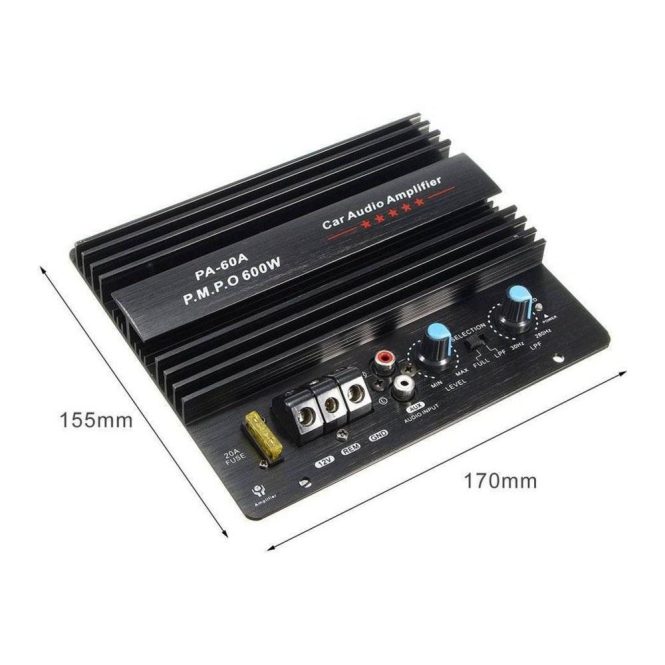 FM Transmitters & Players | 600W 12.0V Car Subwoofer High Power Amplifier Board Single Channel Audio Amplifier Amp Black Car Audio Black