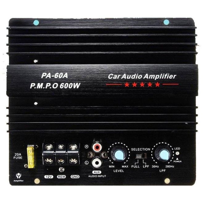 FM Transmitters & Players | 600W 12.0V Car Subwoofer High Power Amplifier Board Single Channel Audio Amplifier Amp Black Car Audio Black