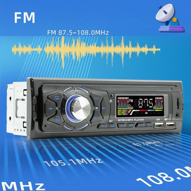 FM Transmitters & Players | Multi-function Car BT MP3 Player Dual USB Interface Car Audio Player Auto Voice Assistant MP3 Player Radio Receiver Black Car Audio Black