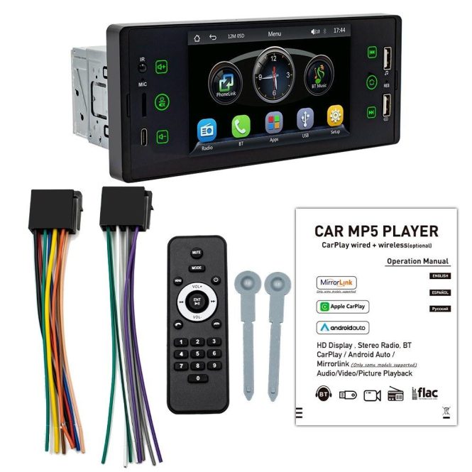 FM Transmitters & Players | Portable 5in Multi-language Car MP5 Player(F150W wireless carplay) Car Audio FM Transmitters & Players