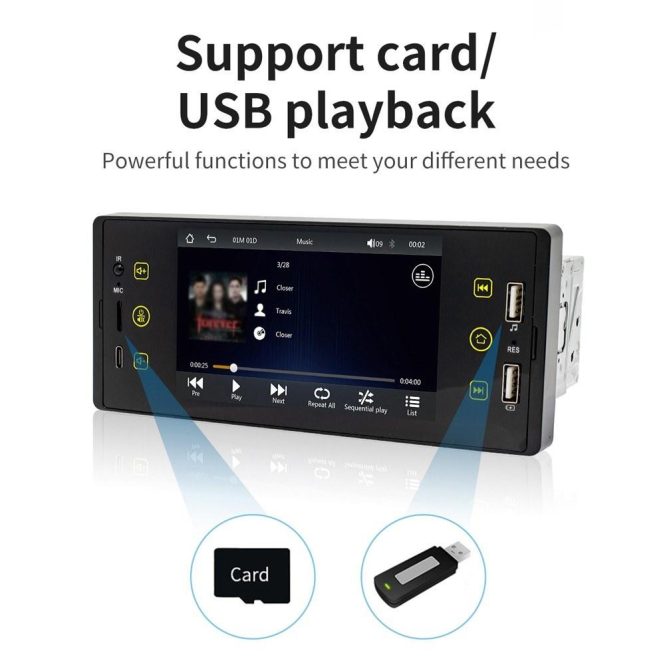 FM Transmitters & Players | Portable 5in Multi-language Car MP5 Player(F150W wireless carplay) Car Audio FM Transmitters & Players