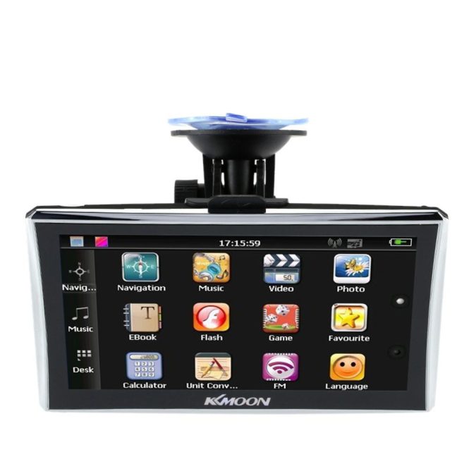 GPS Navigation | 7inch HD Touch Screen Portable GPS Navigator 128MB RAM 4GB ROM FM MP3 Video Play Car Entertainment System with Back Support +Free Map Black Car GPS & Accessories Black