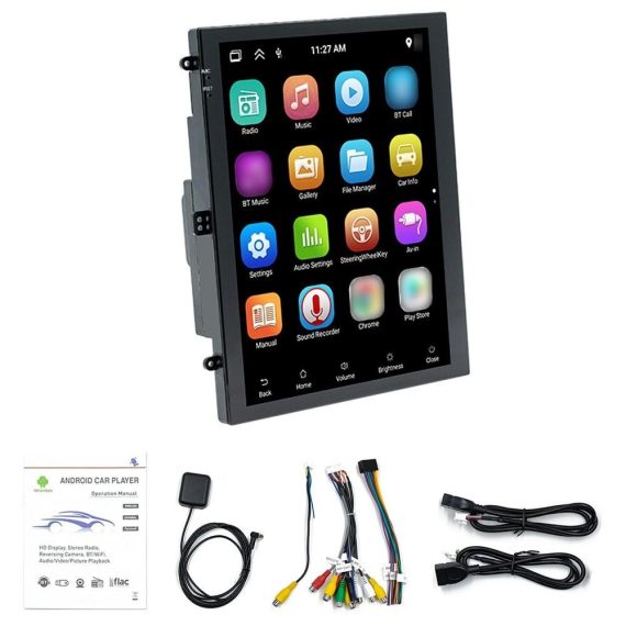 GPS Navigation | 9.7in Wireless BT Carplay Vertical Screen Car Navigation(RAM 1G and ROM 32G) Black Car GPS & Accessories Black