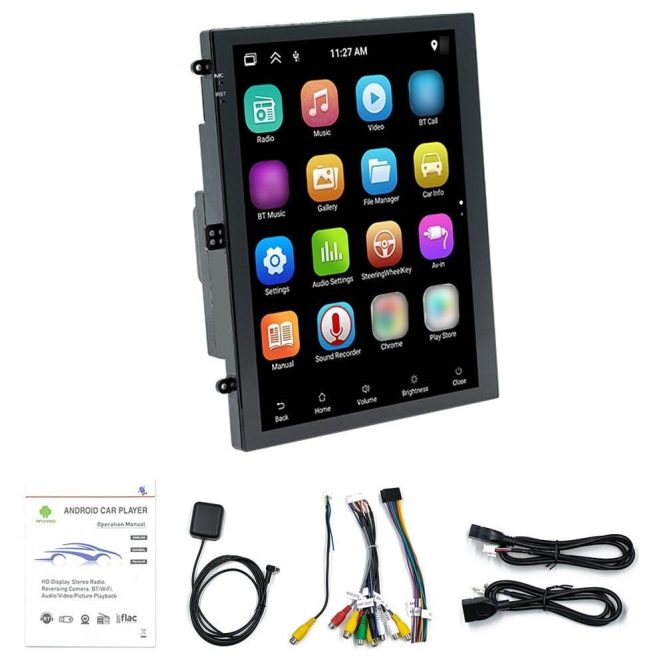 GPS Navigation | 9.7in Wireless BT Carplay Vertical Screen Car Navigation(RAM 1G and ROM 32G) Black Car GPS & Accessories Black