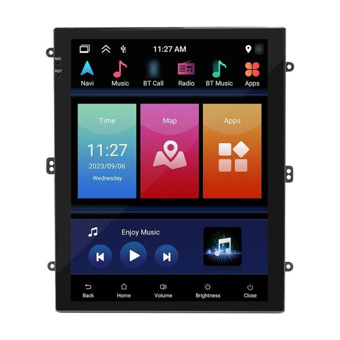 GPS Navigation | 9.7in Wireless BT Carplay Vertical Screen Car Navigation(RAM 1G and ROM 32G) Black Car GPS & Accessories Black