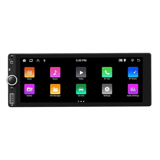 GPS Navigation | Android 13 Car Stereo Single-Din GPS Navigation with 6.86 Inch Touchscreen Carplay Android Auto Black Car GPS & Accessories Black