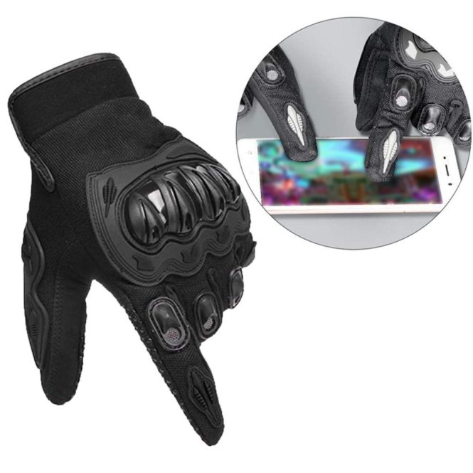 Motorcycle Apparel | Motorcycle Gloves Full Finger Motorbike Racing Motor Cycling Gloves l Black Motorcycle Accessories Black