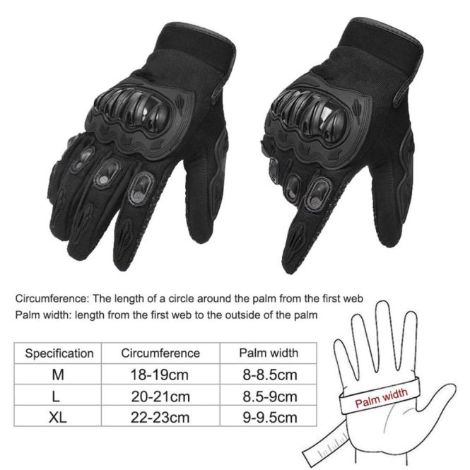 Motorcycle Apparel | Motorcycle Gloves Full Finger Motorbike Racing Motor Cycling Gloves l Black Motorcycle Accessories Black