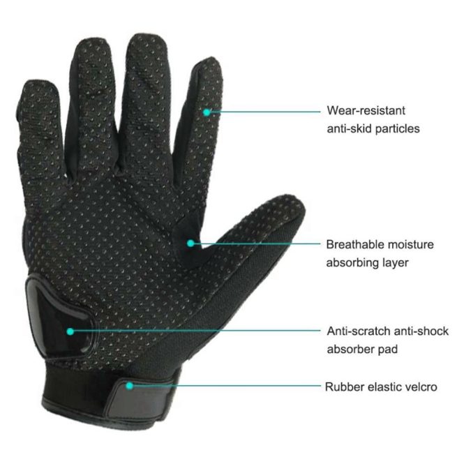 Motorcycle Apparel | Motorcycle Gloves Full Finger Motorbike Racing Motor Cycling Gloves l Black Motorcycle Accessories Black