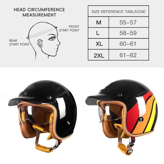 Motorcycle Apparel | Motorcycle Half Helmet Open Face Motorcycle Helmet l Bright Black Motorcycle Accessories Bright Black