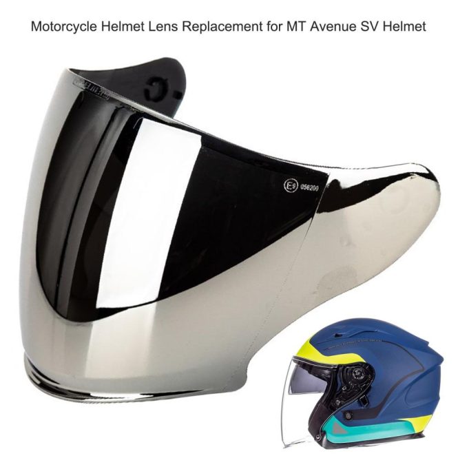 Motorcycle Apparel | Motorcycle Helmet Wind Shield Lens Visor Cambered Surface Motor Helmet Accessories Replacement for MT Avenue SV Helmet Black And Grey Motorcycle Accessories Black And Grey