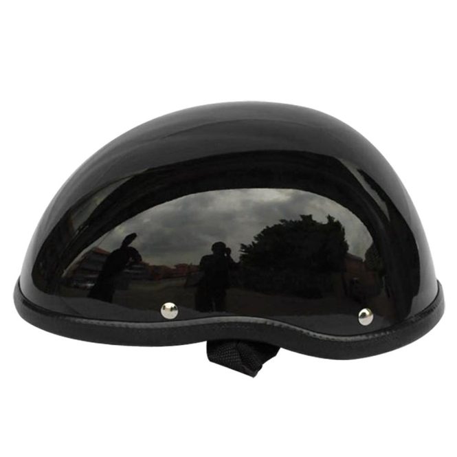 Motorcycle Apparel | Retro Style Motorcycle Half Helmet ABS+Cotton Plastic Cap- Dumb Black for Motorcyclist Biker Ridder(One Size) Black Motorcycle Accessories Black