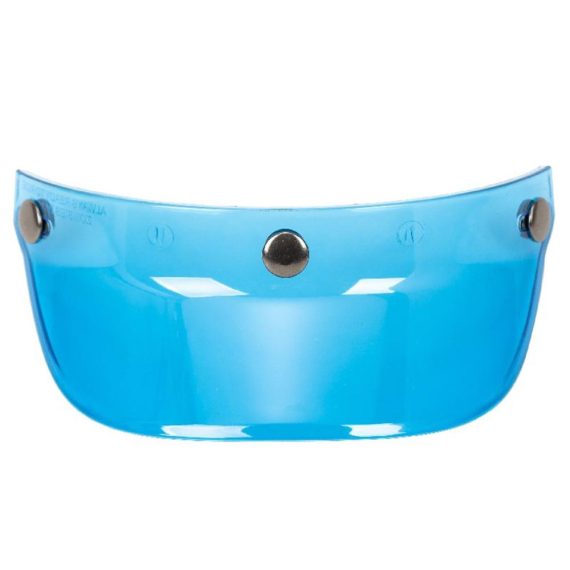 Motorcycle Apparel | Universal 3 Snap-Button Visor Flip Up Wind Shield  for Open Face Motorcycle Helmet Blue Motorcycle Accessories Blue